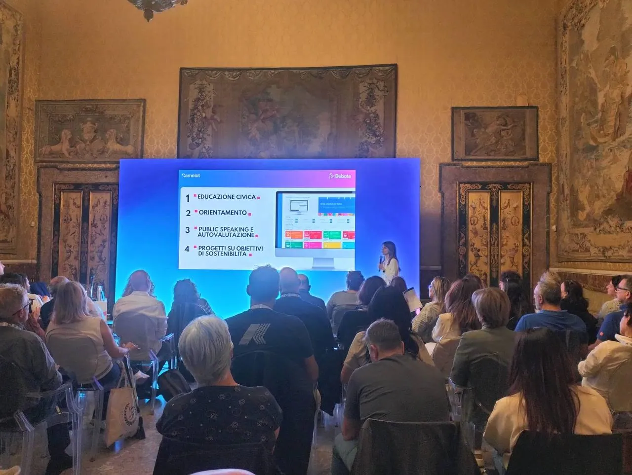 Enrica Sabatini sul palco del Next Generation AI Summit 2025